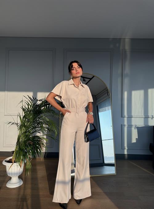 Wholesale Low Shoulder Detail Jumpsuit