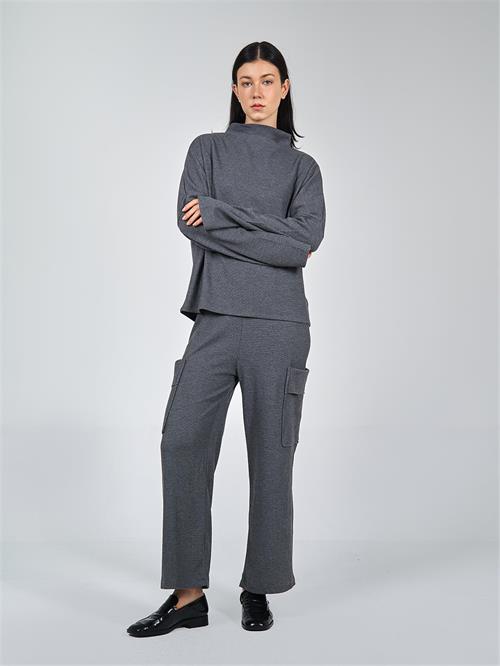 Wholesale Long Sleeve Knit  Sweater With Loose Fit Pants