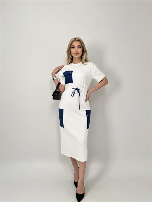 3006 BELDEN LASTİKLİ ELBİSE