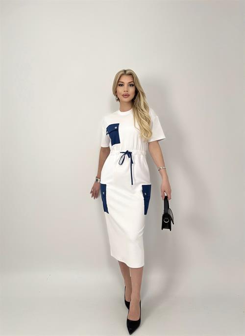 3006 BELDEN LASTİKLİ ELBİSE