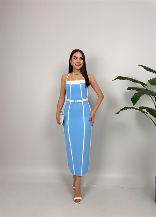 3018 BİYE DETAYLI ELBİSE