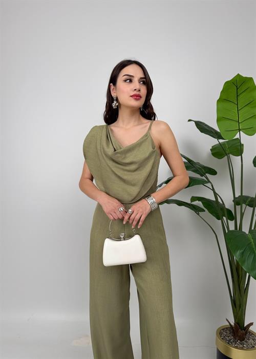 Wholesale Cowl-Neck Jumpsuit