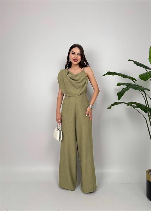 Wholesale Cowl-Neck Jumpsuit