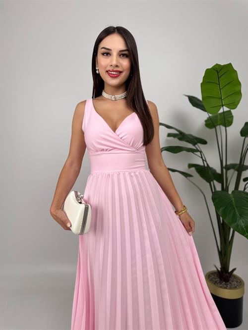 3038 PLİSELİ ELBİSE