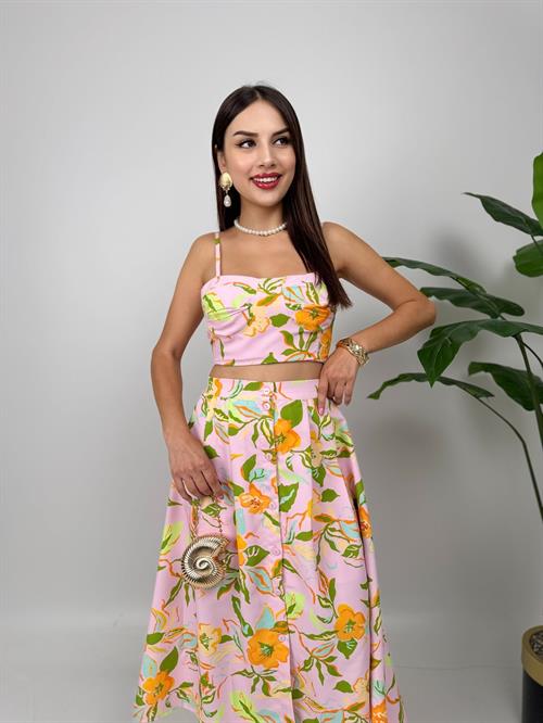 Wholesale Floral Skirt Set