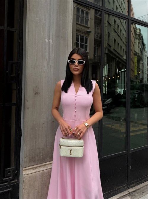 Wholesale Button-Front Maxi Dress