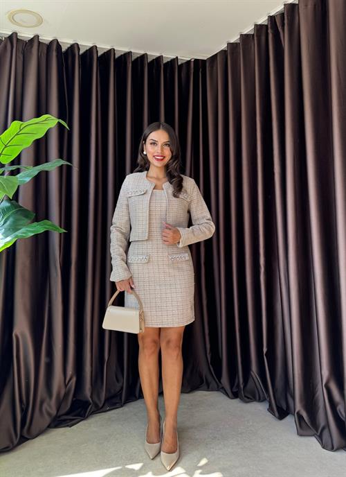 Wholesale Mini Dress and Cropped Blazer Set