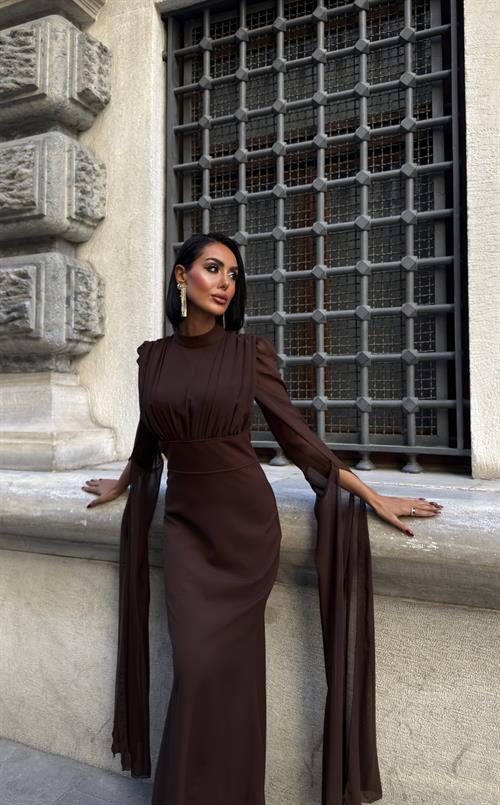 Wholesale Maxi Dress with Chiffon Sleeves