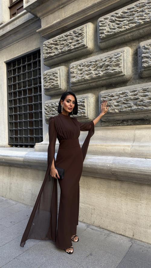 Wholesale Maxi Dress with Chiffon Sleeves