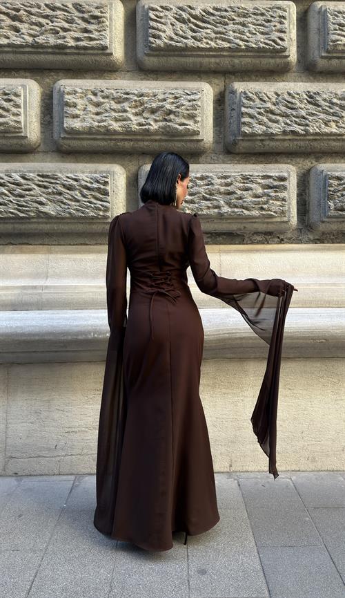 Wholesale Maxi Dress with Chiffon Sleeves