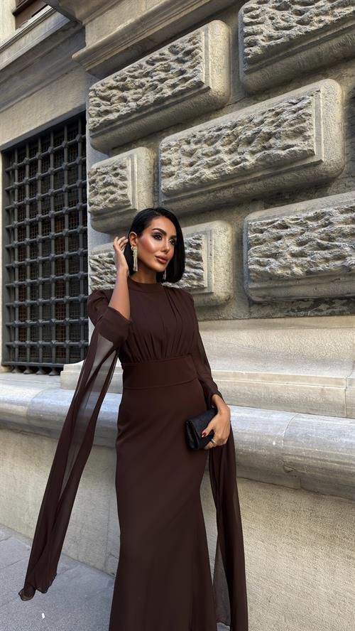 Wholesale Maxi Dress with Chiffon Sleeves