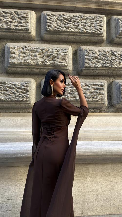 Wholesale Maxi Dress with Chiffon Sleeves