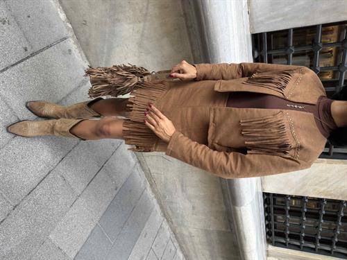 Wholesale Suede Suit - Jacket and Skirt