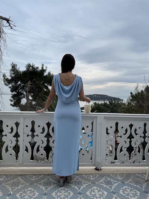 Wholesale Cowl-Neck Maxi Dress