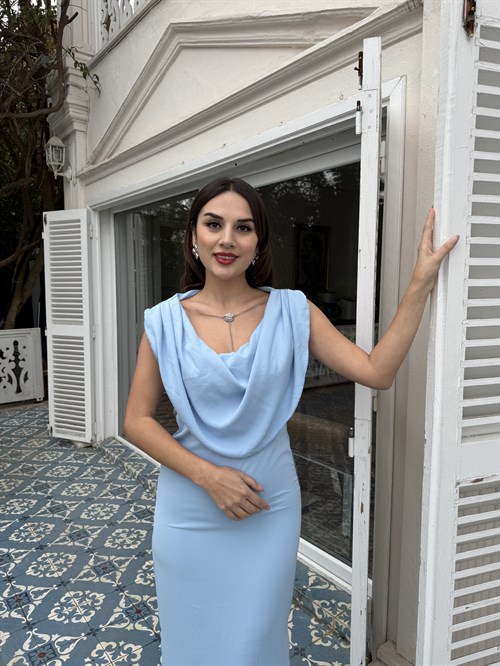 Wholesale Cowl-Neck Maxi Dress