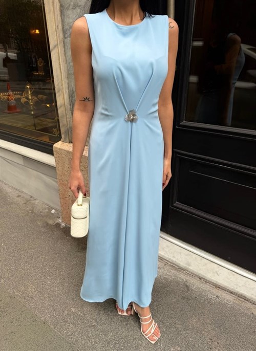 Wholesale Maxi Dress with Flower Brooch