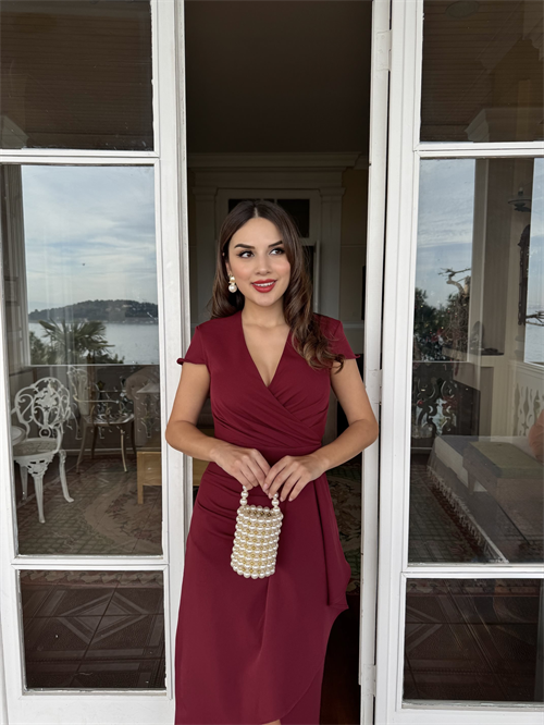 Wholesale Faux-Wrap Dress