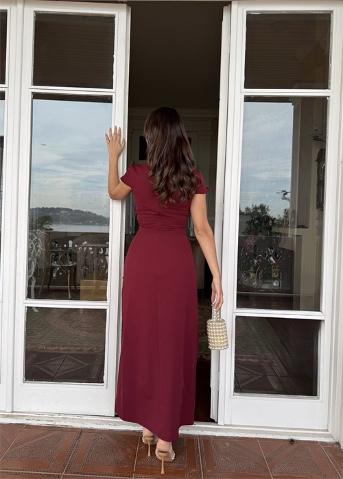 Wholesale Faux-Wrap Dress