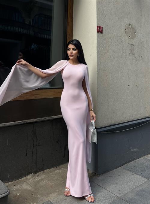 Wholesale Maxi Dress with Tulle Sleeves