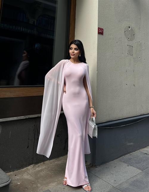 Wholesale Maxi Dress with Tulle Sleeves