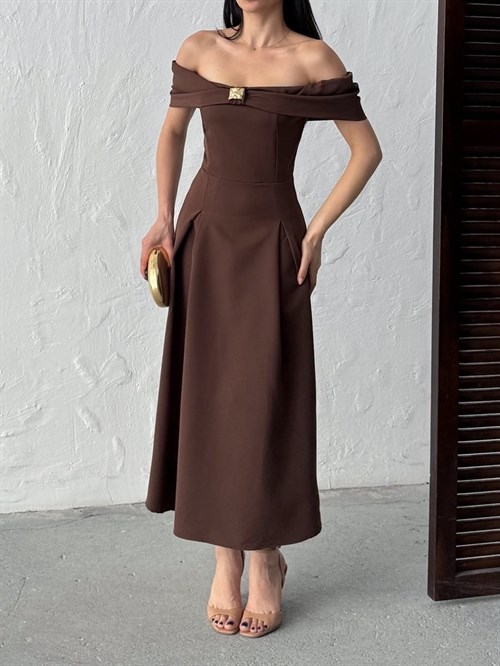 Wholesale Off-Shoulder Maxi Dress