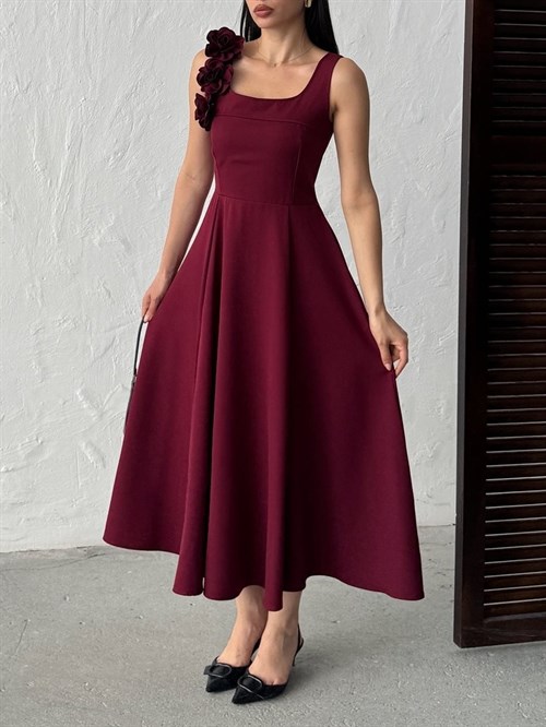 Wholesale Maxi Dress with Rosette Draping