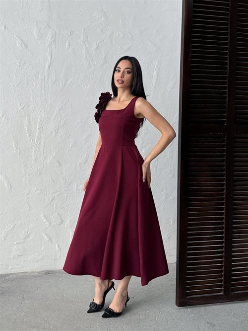 Wholesale Maxi Dress with Rosette Draping