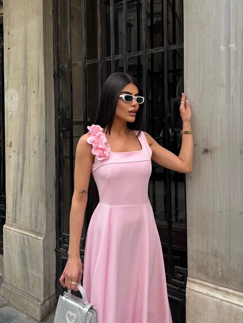 3124 KEMERLİ ELBİSE