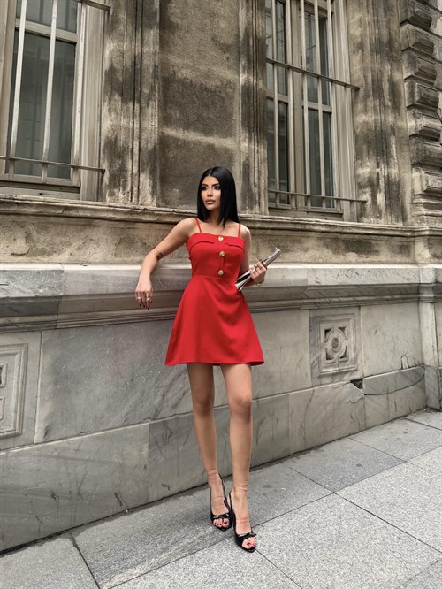 Wholesale Strappy Mini Dress with Tie-Back