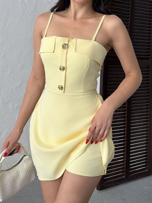 Wholesale Strappy Mini Dress with Tie-Back