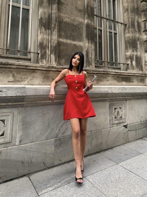 Wholesale Strappy Mini Dress with Tie-Back