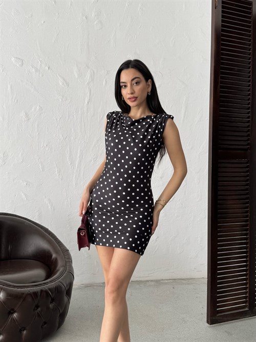 3146 PUANTİYELİ MİNİ ELBİSE