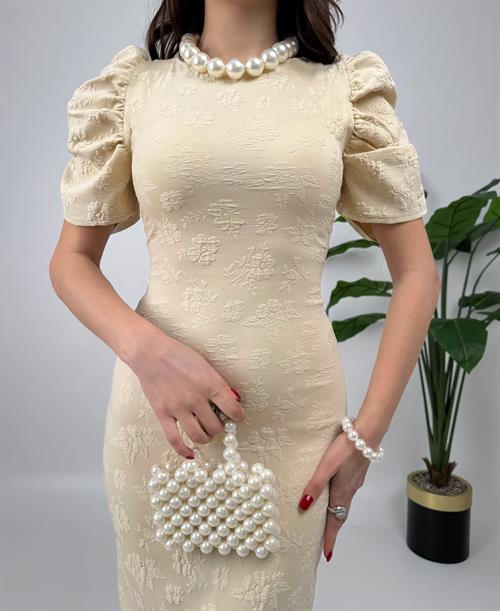 4026 KABARTMA POLYESTER ELBİSE