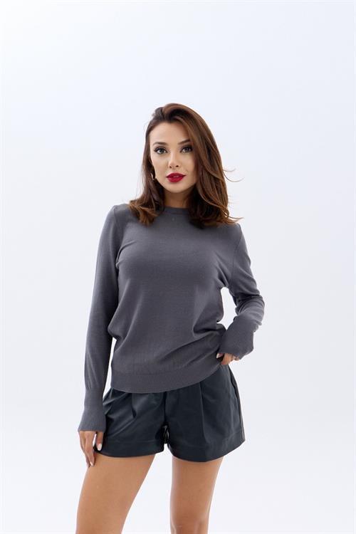 Knit Oversized Sweater - Anthracite