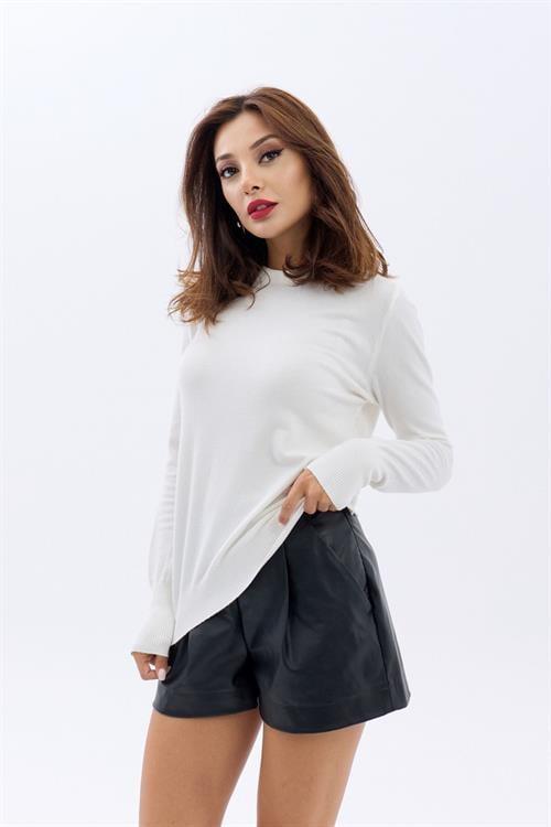 Knit Oversized Sweater - Ecru