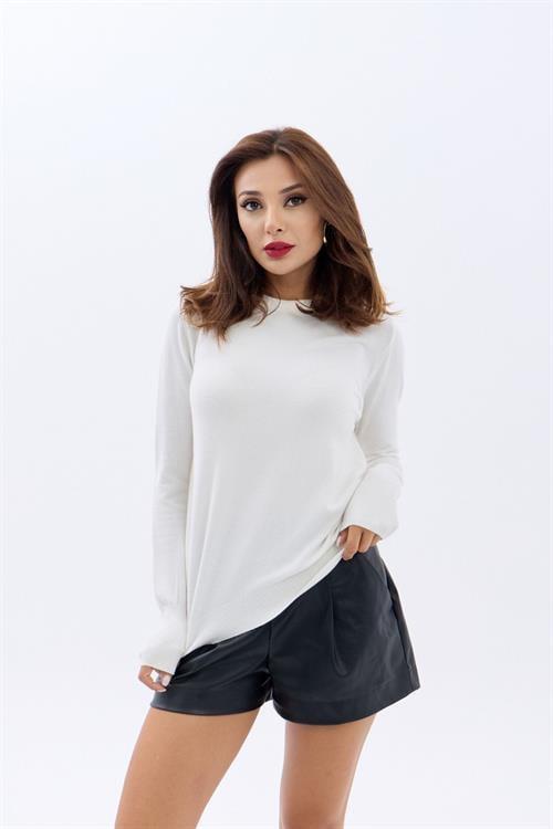 Knit Oversized Sweater - Ecru