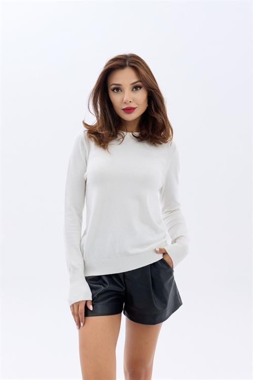 Knit Oversized Sweater - Ecru