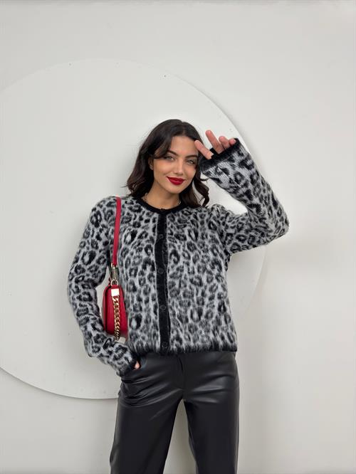 Wholesale Leopard Print Cardigan