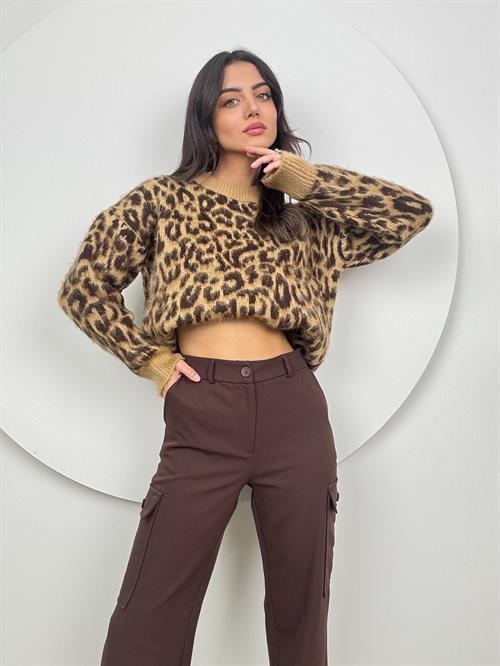 Wholesale Leopard Print Sweater