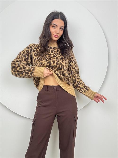 Wholesale Leopard Print Sweater