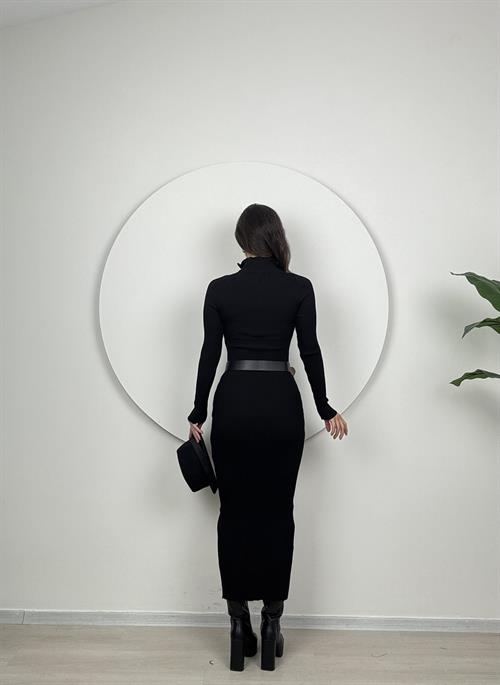 Wholesale Rib Knit Dress with Zipper