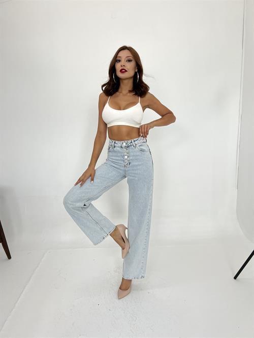 5171 DENİM BUTTONED WIDE KEG-AÇIK MAVİ