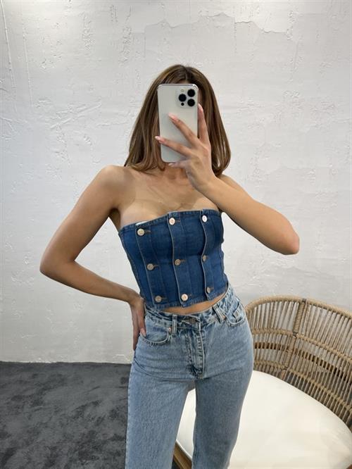 Wholesale Womens Bustier-Blue