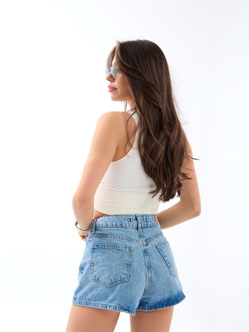 Wholesale Womens Denim Shorts-Light Blue