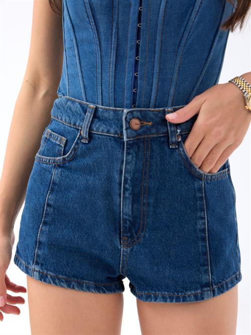 Wholesale Womens Jeans Shorts-Dark Blue