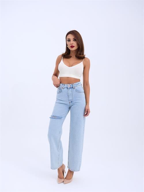 Wholesale Denim Wide Leg - Light Blue