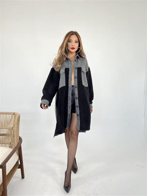 Wholesale Womens Long Shirt-Anthracite