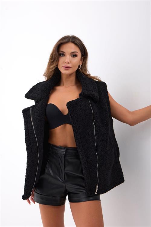 6719 TEDDY YELEK-SİYAH