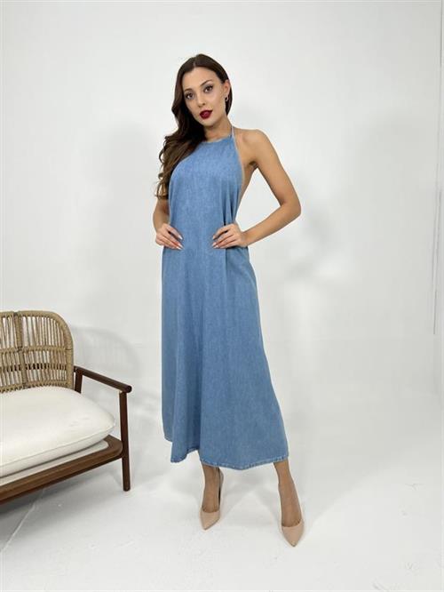 Wholesale Womens Denim Dress-Blue