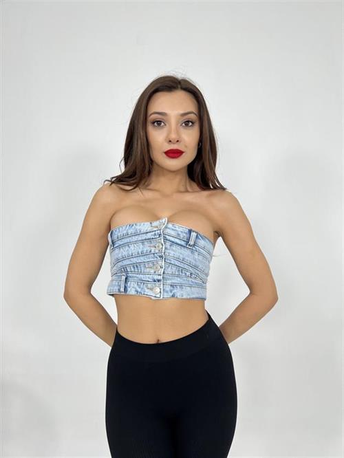 Wholesale Women Jeans Crop-Blue